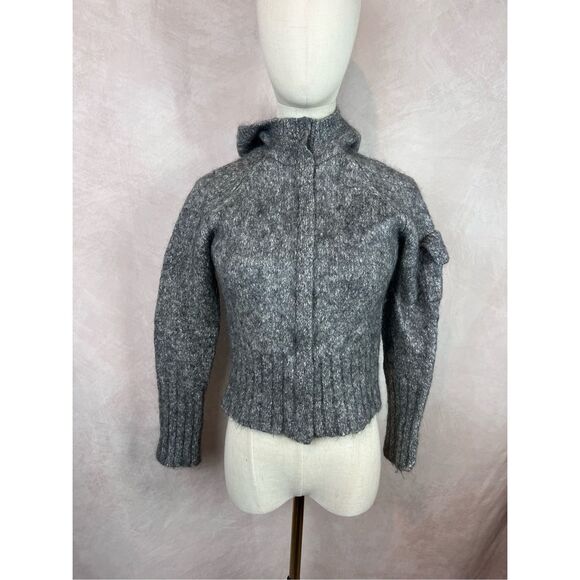 Y2K Gray Mohair & Angora Wool Blend Sweater - Picture 1 of 10